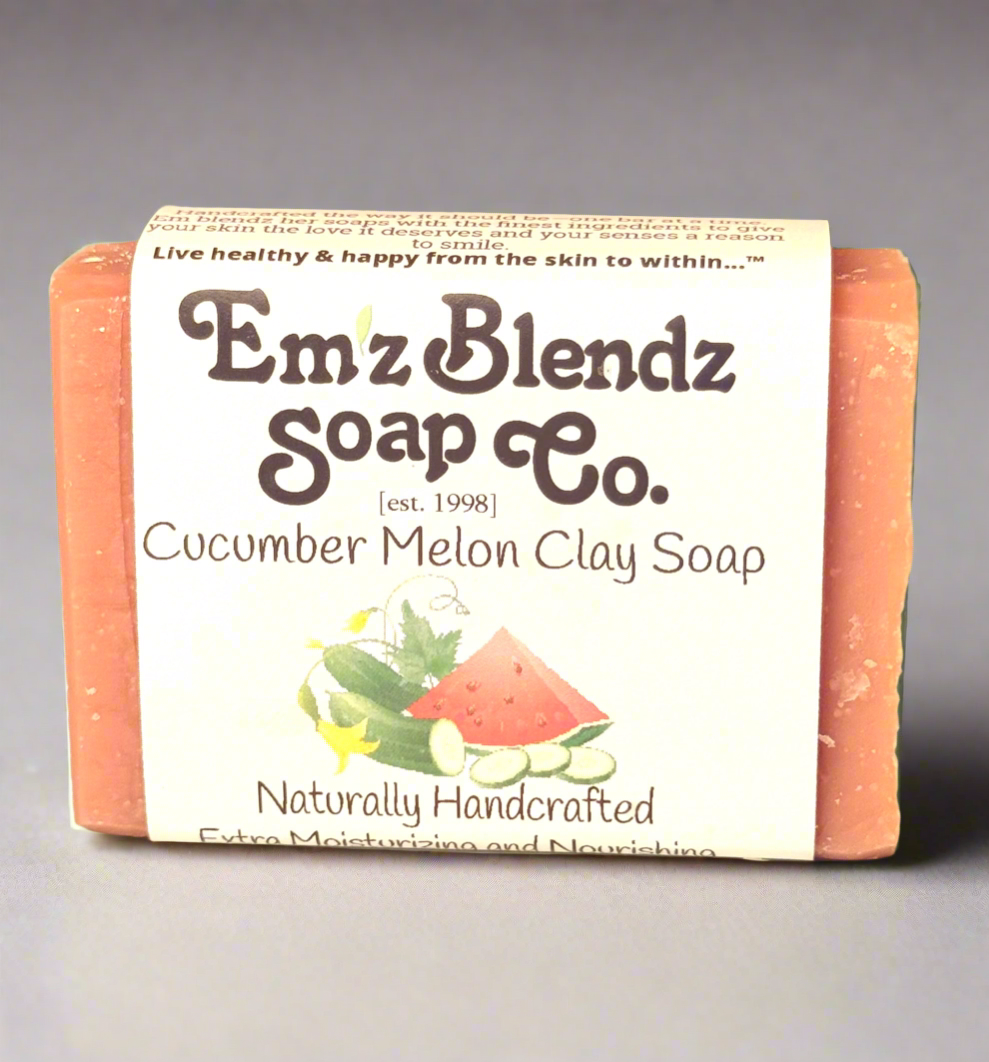 Cucumber Melon & Clay Soap Bar Em'z Blendz Soap Co.