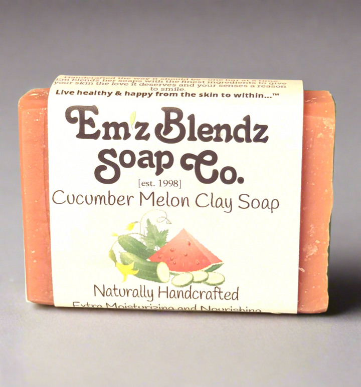 Cucumber Melon & Clay Soap Bar Em'z Blendz Soap Co.