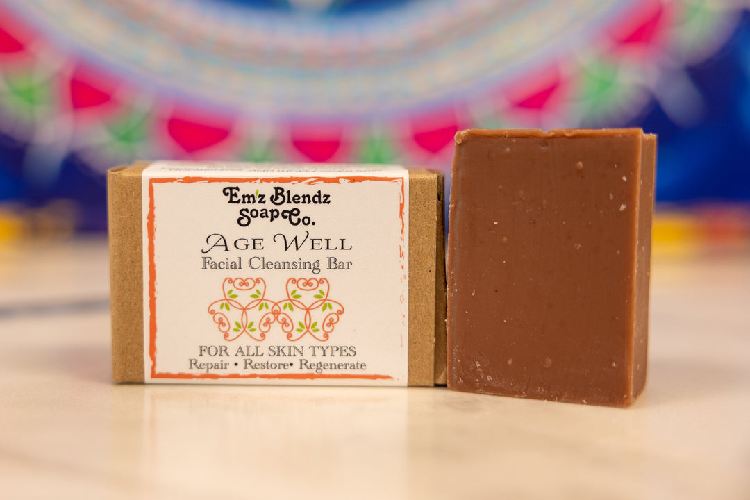 Age Well Facial Cleansing Bar Em'z Blendz Soap Co.