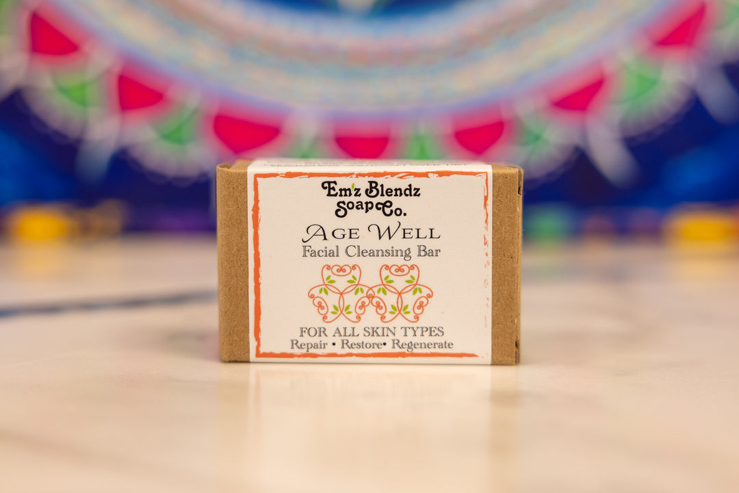 Age Well Facial Cleansing Bar Em'z Blendz Soap Co.