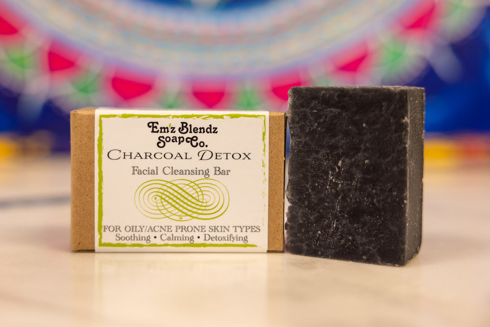 Bamboo Charcoal & Tea Tree Detox Facial Soap Em'z Blendz Soap Co.