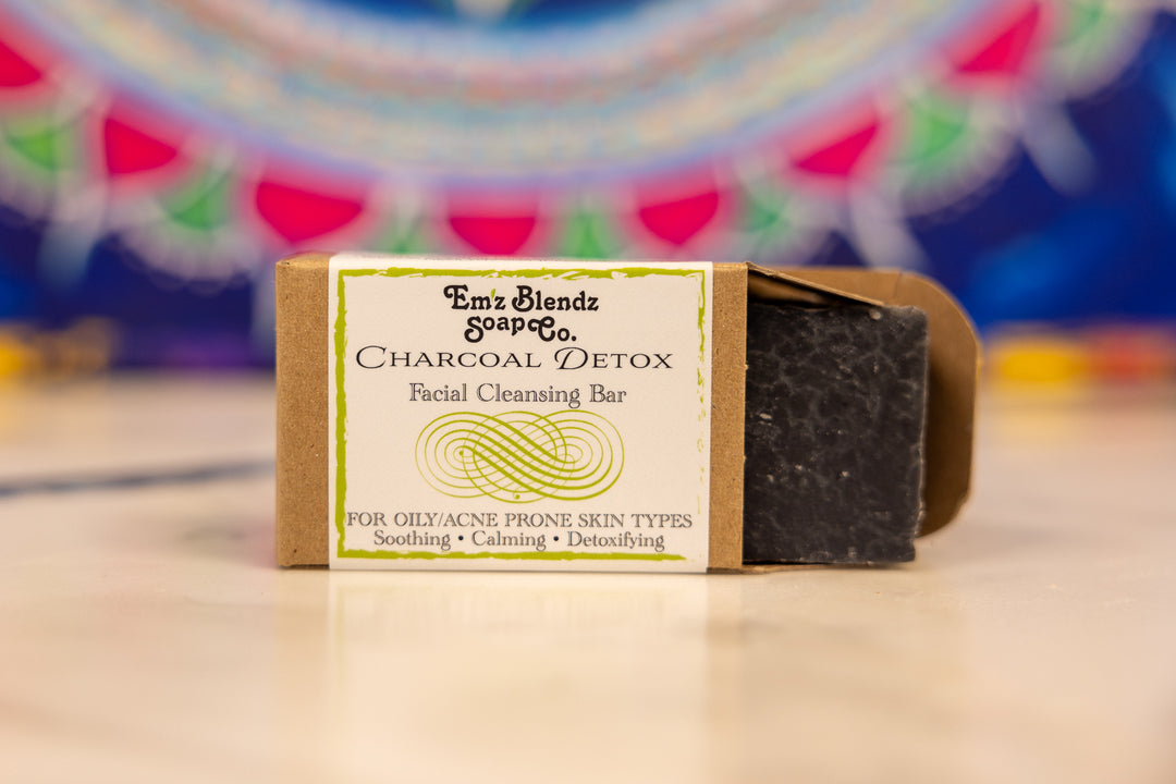 Bamboo Charcoal & Tea Tree Detox Facial Soap Em'z Blendz Soap Co.