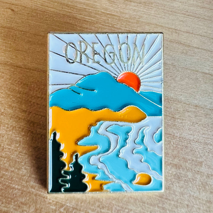 Oregon Sunrise Enamel Pin    Em'z Blendz Soap Co.