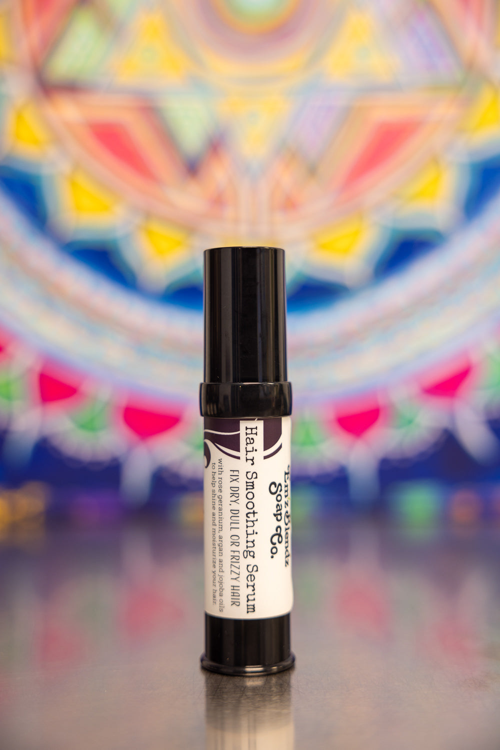 Hair Smoothing Serum | Frizz Free Shine with Rose Geranium & Argan Oil    Em'z Blendz Soap Co.