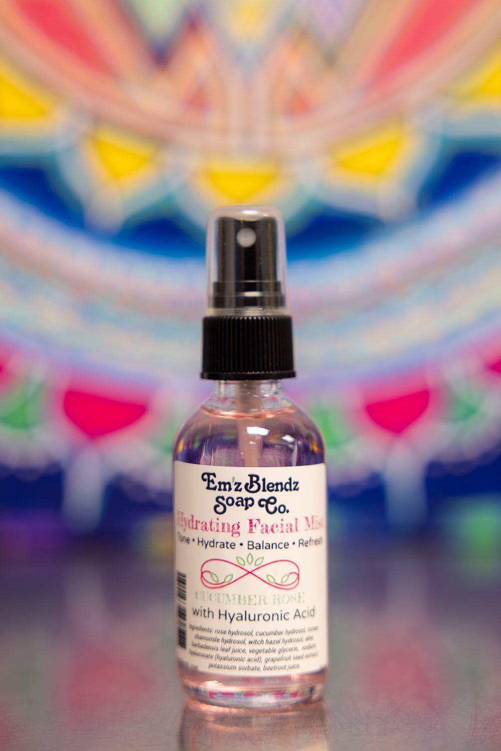 Hydrating Facial Mist | Cucumber Rose with Hyaluronic Acid Em'z Blendz Soap Co.