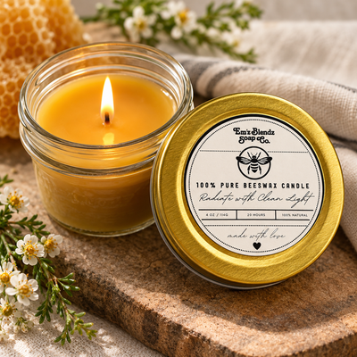 100% Pure Beeswax Candle