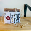 Soap bar with a rope tied on