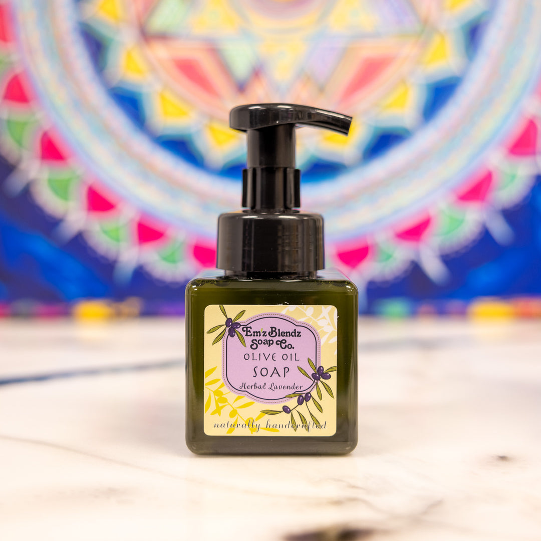 Herbal Lavender Foaming Liquid Soap Em'z Blendz Soap Co.