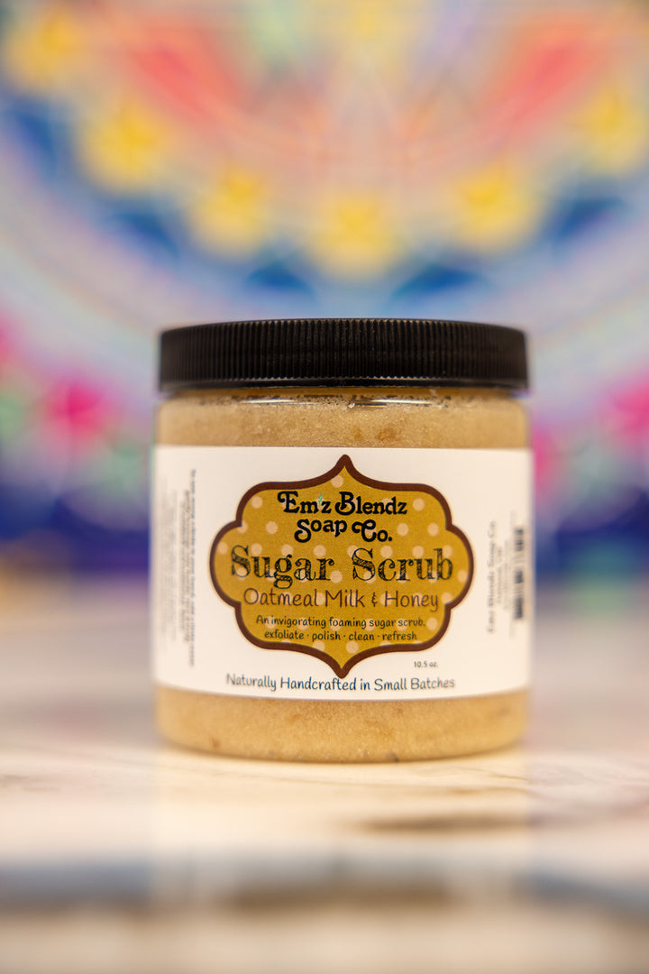 Soothing Oatmeal Milk & Honey | Foaming Sugar Scrub Polish Em'z Blendz Soap Co.