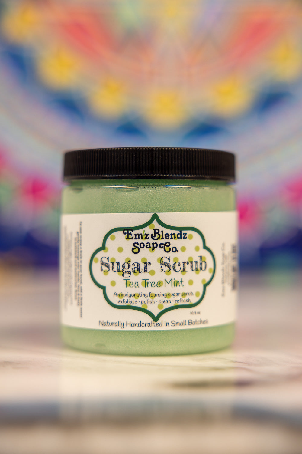 Acne-Fighting Tea Tree Mint | Foaming Sugar Scrub Polish Em'z Blendz Soap Co.