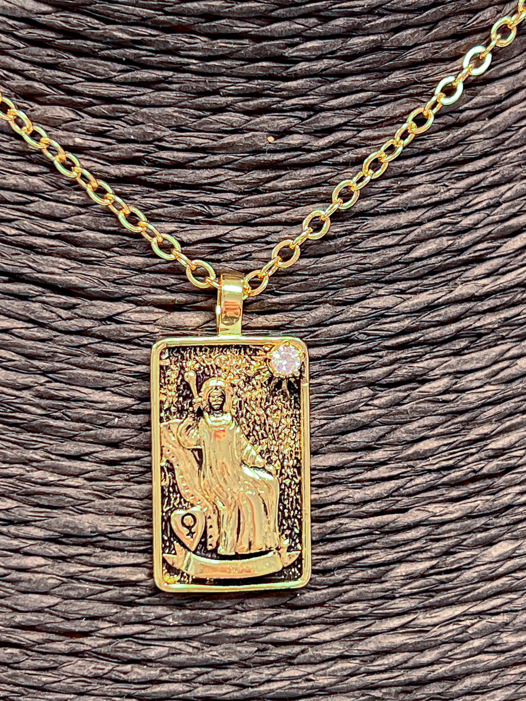 Tarot Necklace - 18k Gold Plated The Empress Em'z Blendz Soap Co.