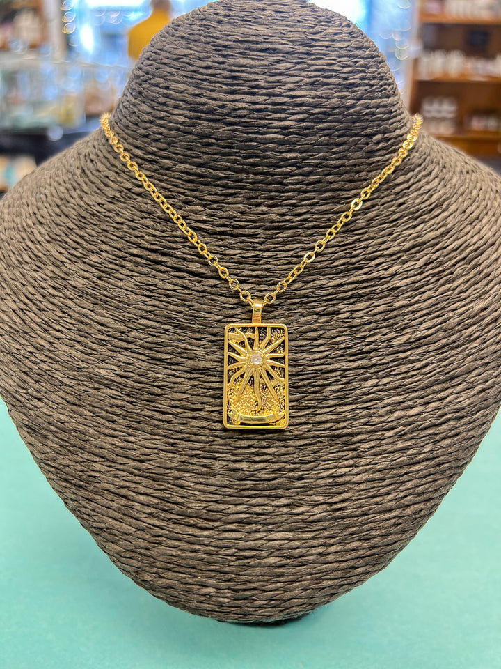 Tarot Necklace - 18k Gold Plated Em'z Blendz Soap Co.