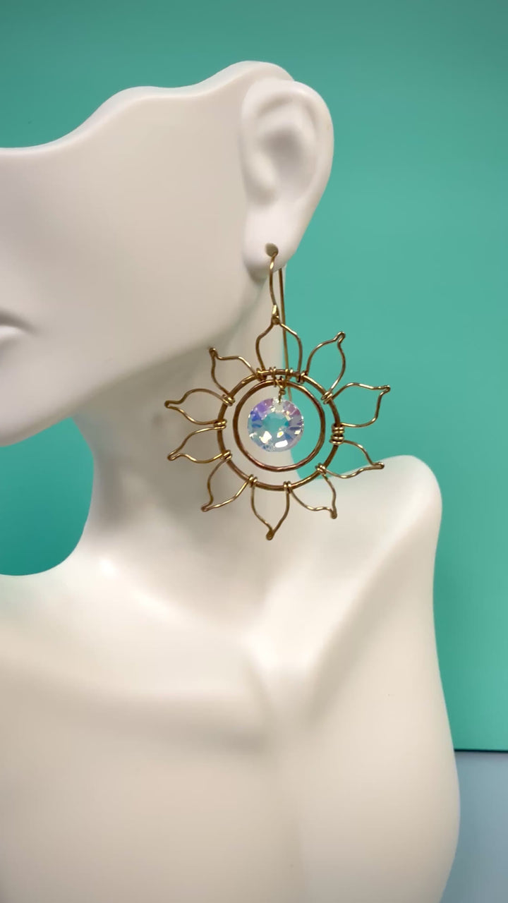 Em'z Blendz Vintage Autumn Sun Earrings | Handcrafted Jewelry Em'z Blendz Soap Co.