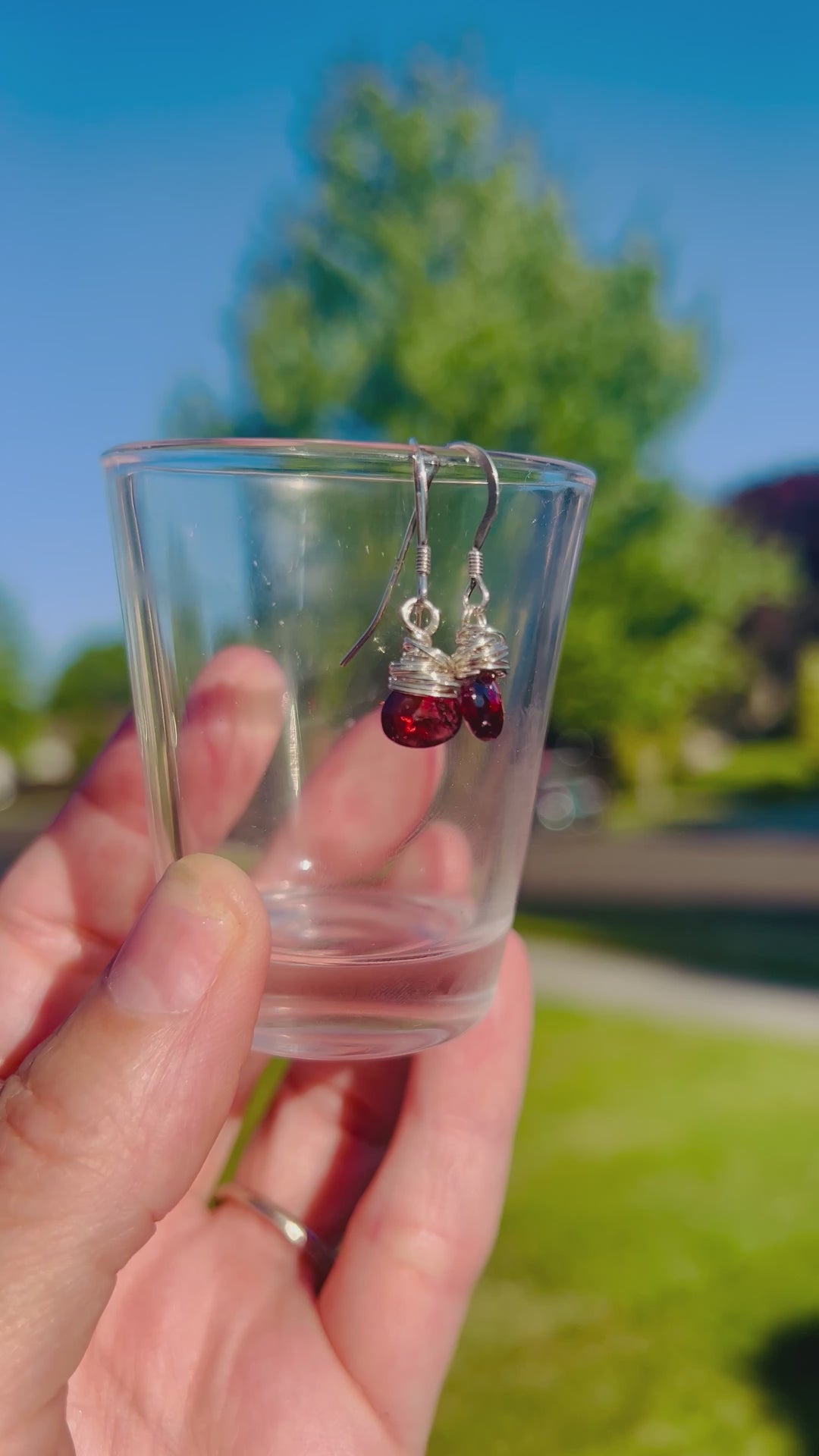 Garnet Dainty Drops | Sterling Silver Em'z Blendz Soap Co.