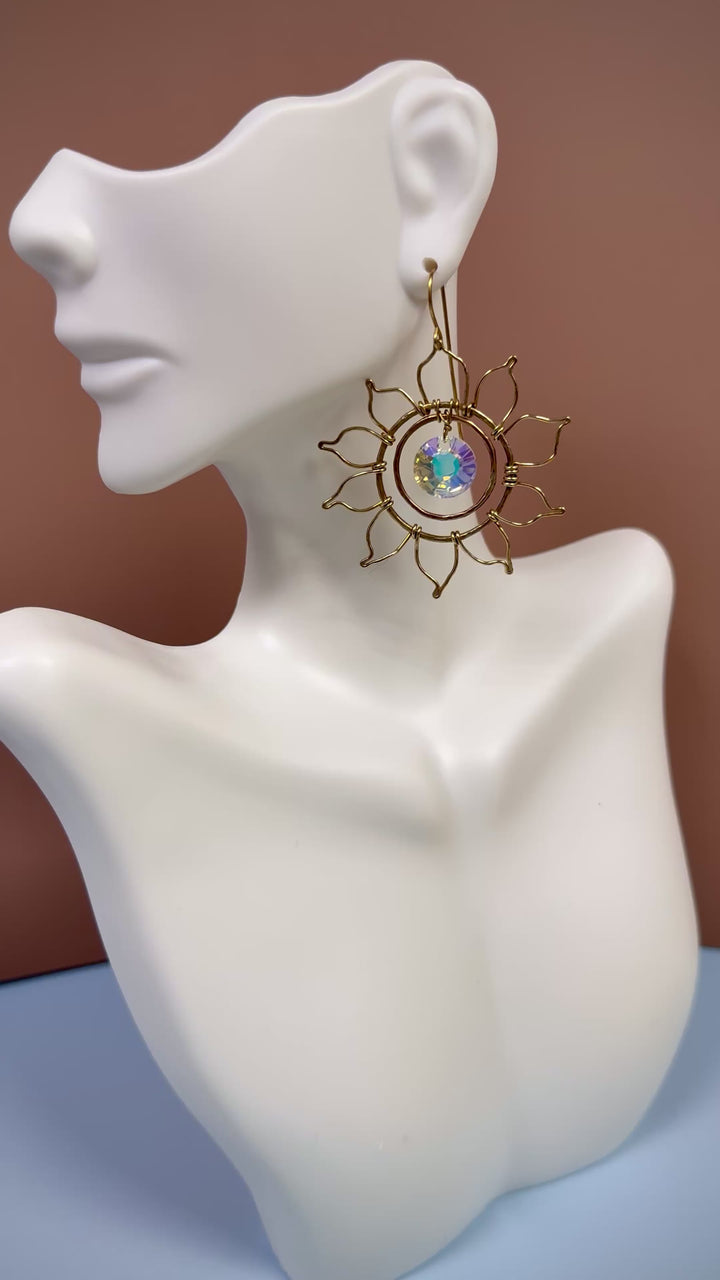 Em'z Blendz Vintage Autumn Sun Earrings | Handcrafted Jewelry Em'z Blendz Soap Co.
