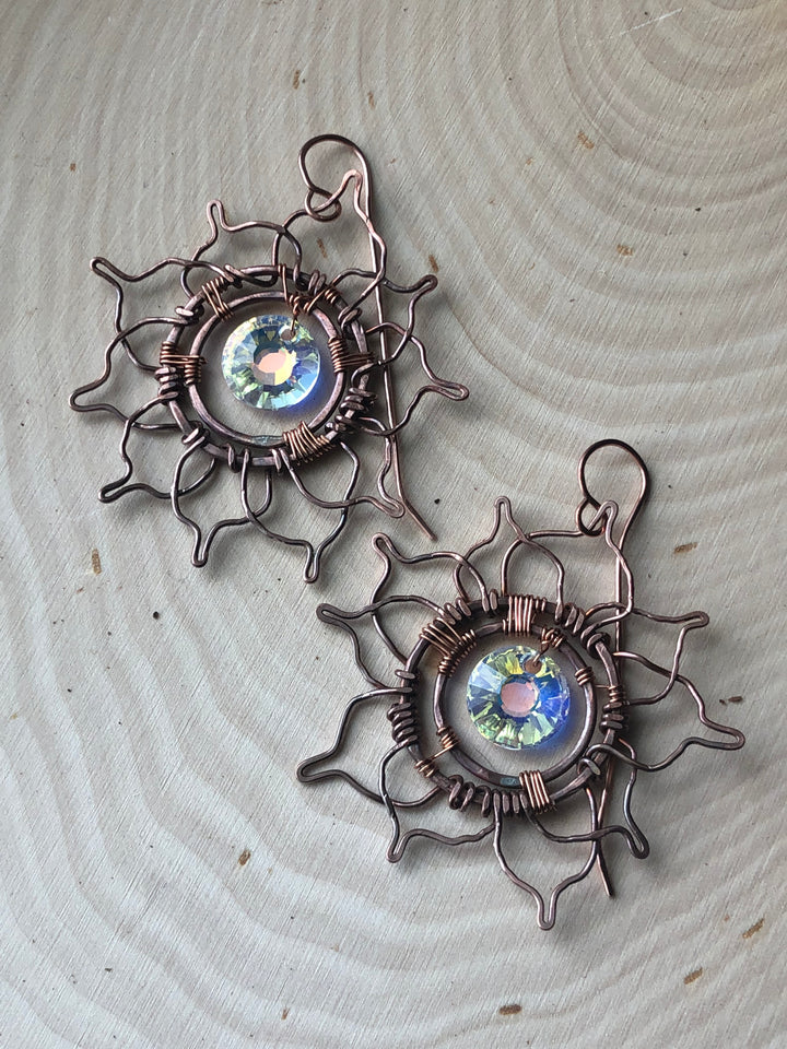 Em'z Blendz Vintage Autumn Sun Earrings | Handcrafted Jewelry    Em'z Blendz Soap Co.