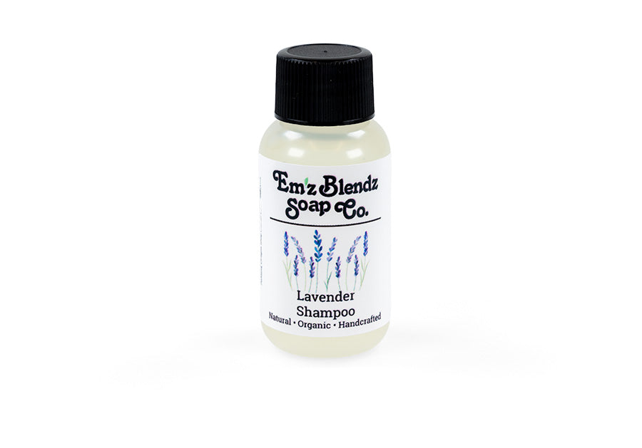 Guest Travel-Size Bath & Shower Gel Relaxing Herbal Lavender 100 Stock Wrapped Em'z Blendz Soap Co.