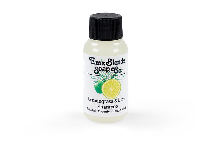 Guest Travel-Size Bath & Shower Gel Zesty Lemongrass and Lime 100 Stock Wrapped Em'z Blendz Soap Co.
