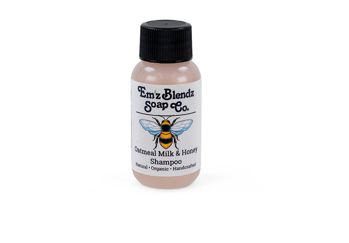 Guest Travel-Size Bath & Shower Gel Cozy Oatmeal Milk & Honey 100 Stock Wrapped Em'z Blendz Soap Co.