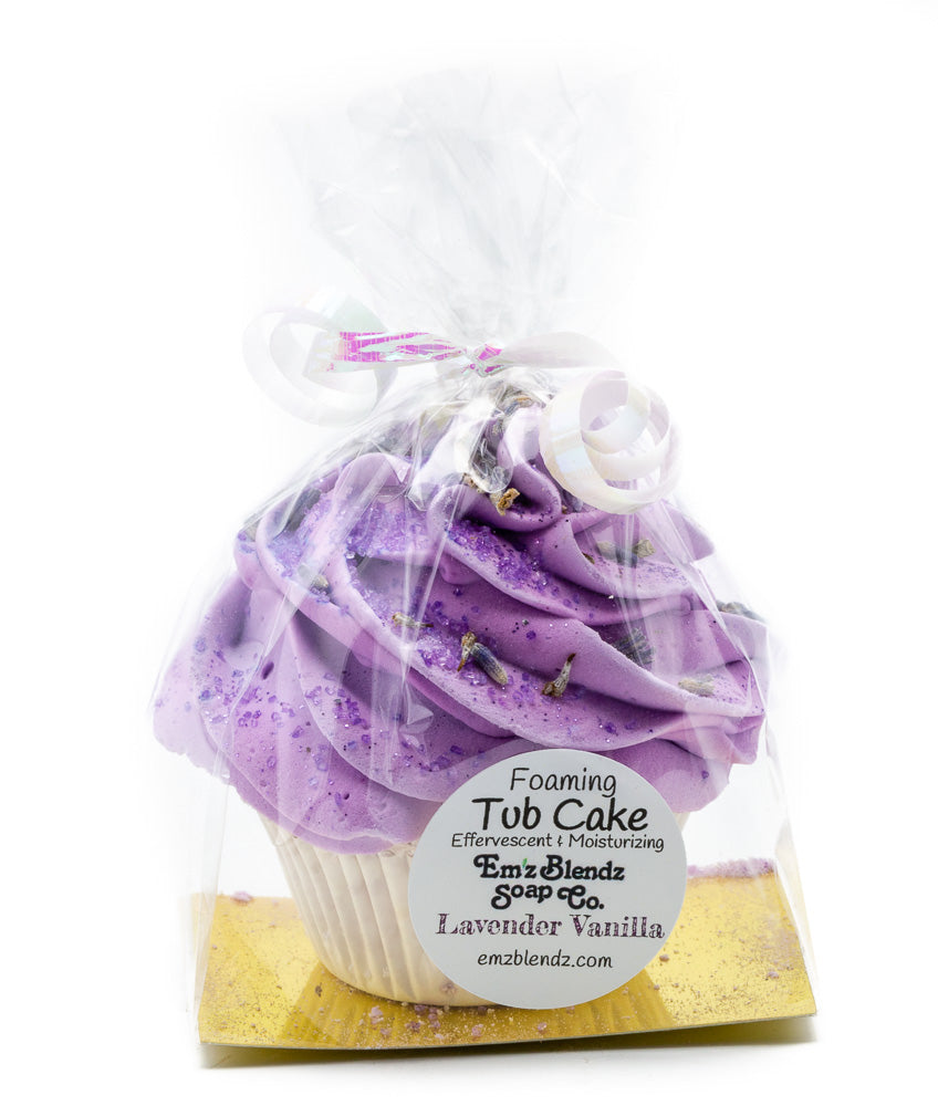 Oregon Lavender & Vanilla Bean | Foaming Tub Cake Em'z Blendz Soap Co.