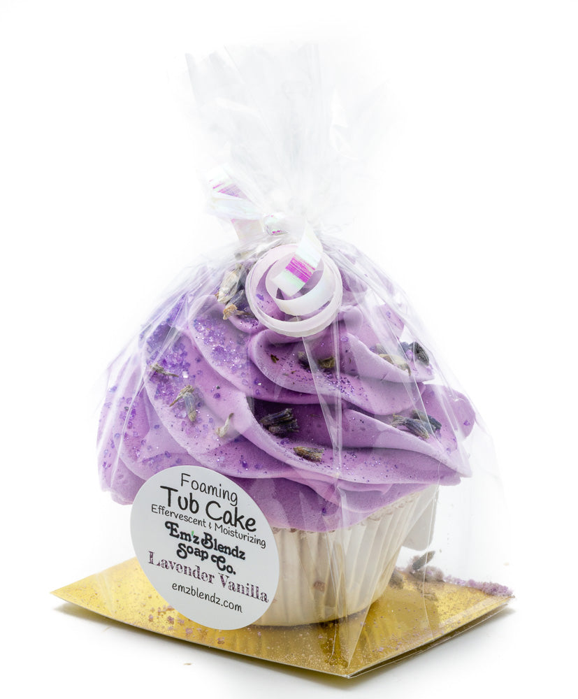 Oregon Lavender & Vanilla Bean | Foaming Tub Cake Em'z Blendz Soap Co.