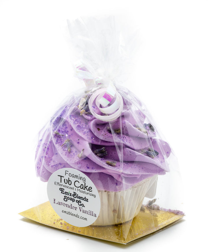 Oregon Lavender & Vanilla Bean | Foaming Tub Cake Em'z Blendz Soap Co.
