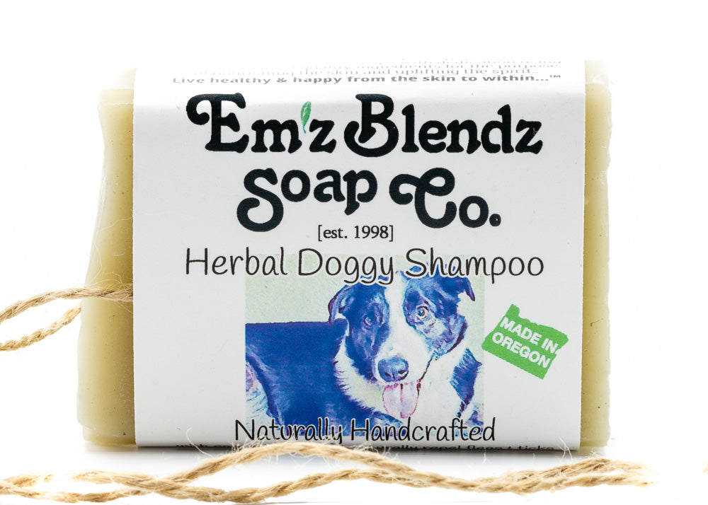 All Natural Dog Shampoo Bar with Wrist Loop Em'z Blendz Soap Co.