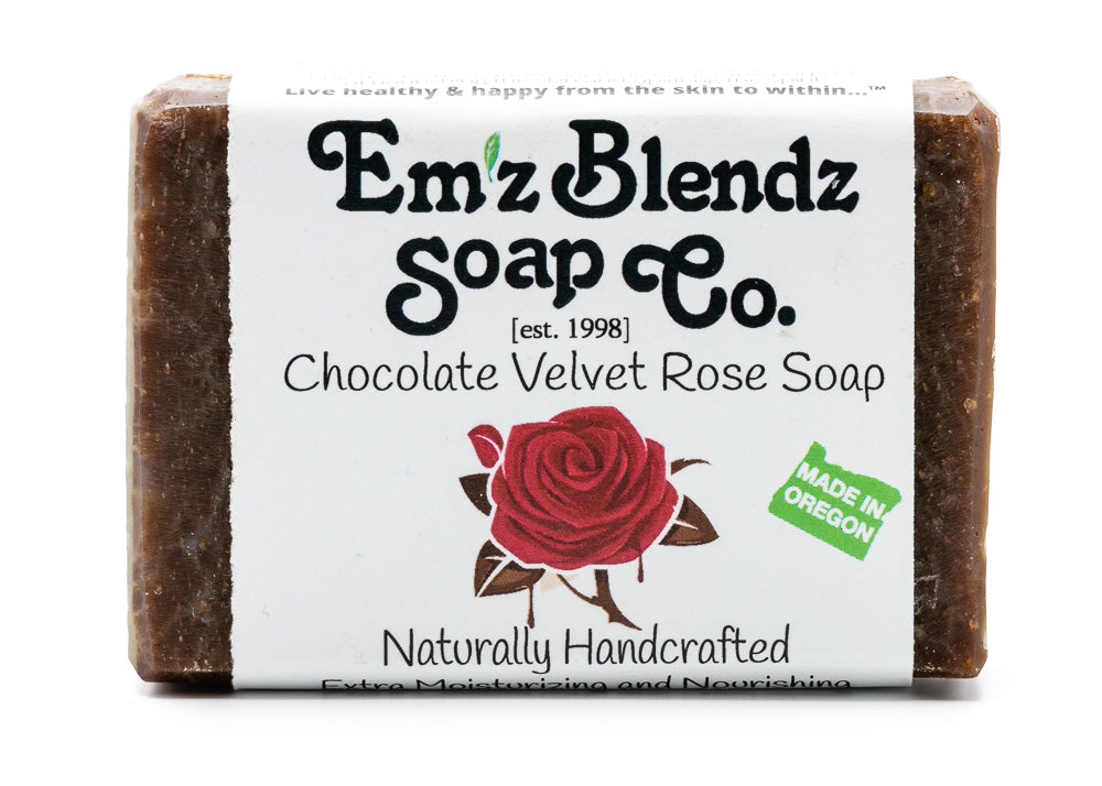Chocolate Velvet Rose Soap Bar Em'z Blendz Soap Co.