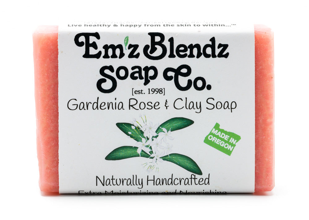 Gardenia Rose & Clay Soap Bar Em'z Blendz Soap Co.