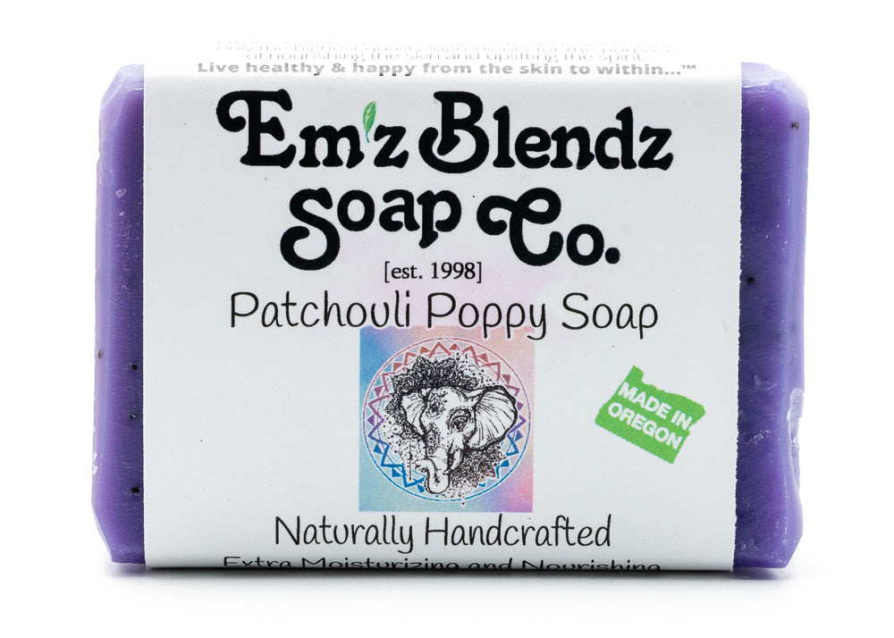 Patchouli Poppy Soap Bar Em'z Blendz Soap Co.