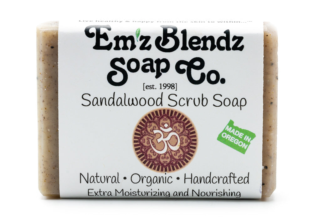 Sandalwood Scrub Soap Bar Em'z Blendz Soap Co.