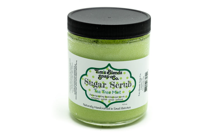 Acne-Fighting Tea Tree Mint | Foaming Sugar Scrub Polish Em'z Blendz Soap Co.