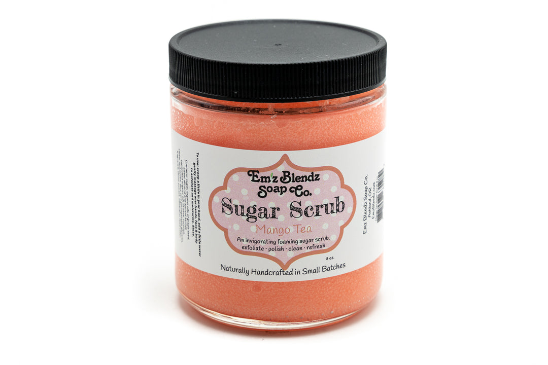 Uplifting Mango Tea | Foaming Sugar Scrub Polish Em'z Blendz Soap Co.