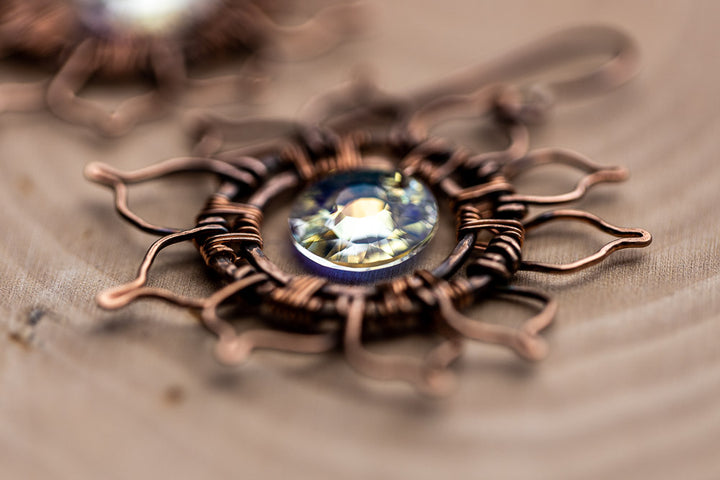 Em'z Blendz Vintage Autumn Sun Earrings | Handcrafted Jewelry    Em'z Blendz Soap Co.