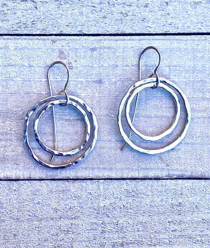 Em'z Blendz Solid Sterling Silver Circle Earrings | Handcrafted Jewelry    Em'z Blendz Soap Co.