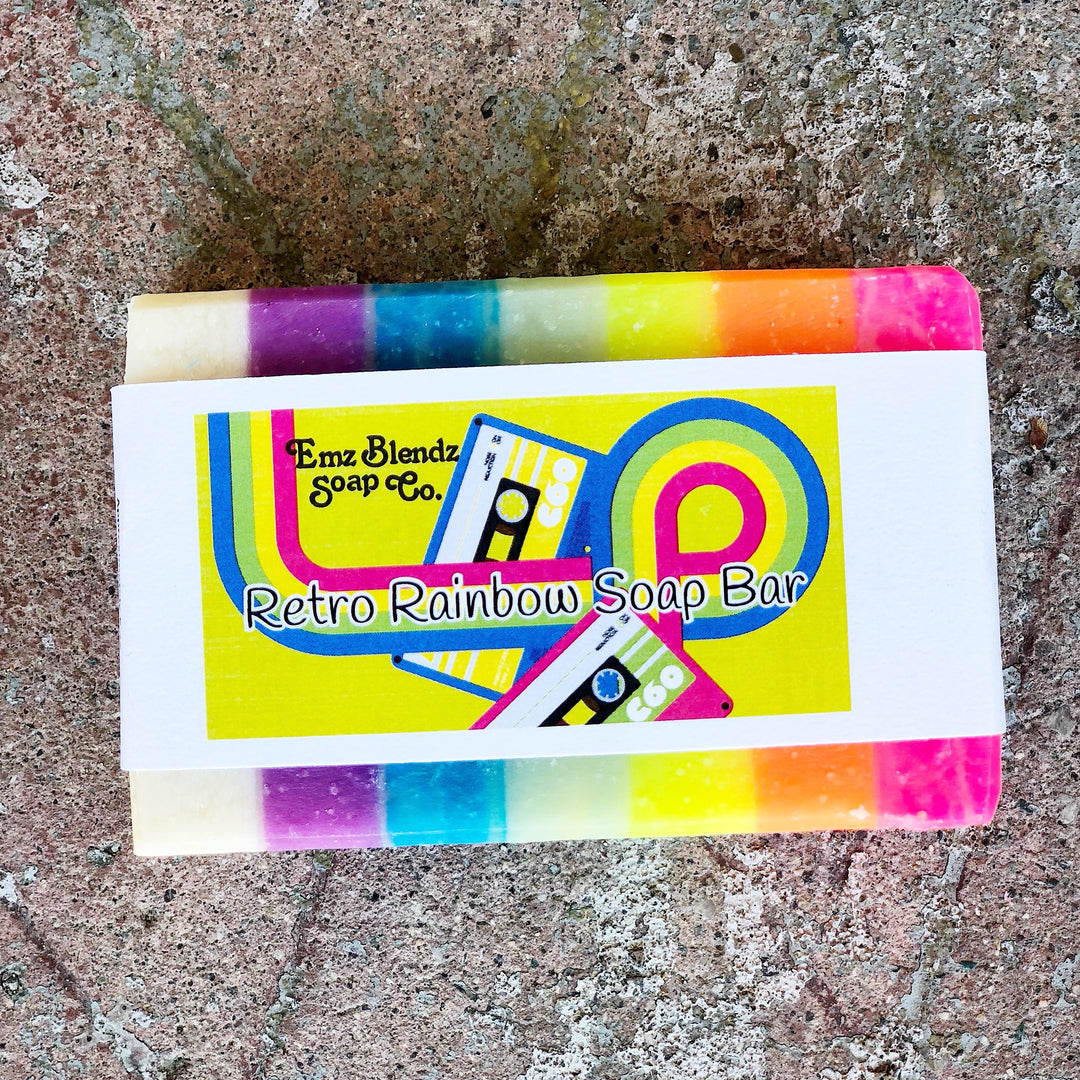 Retro Rainbow Soap Bar Em'z Blendz Soap Co.