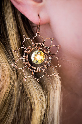 Em'z Blendz Vintage Autumn Sun Earrings | Handcrafted Jewelry    Em'z Blendz Soap Co.