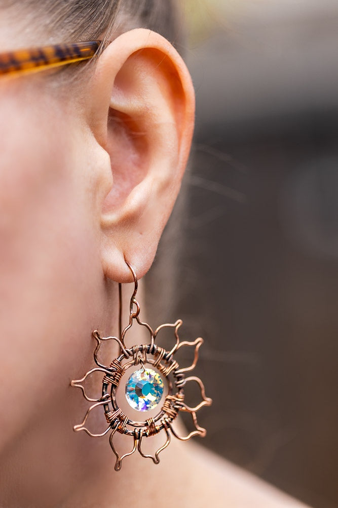 Em'z Blendz Vintage Autumn Sun Earrings | Handcrafted Jewelry    Em'z Blendz Soap Co.