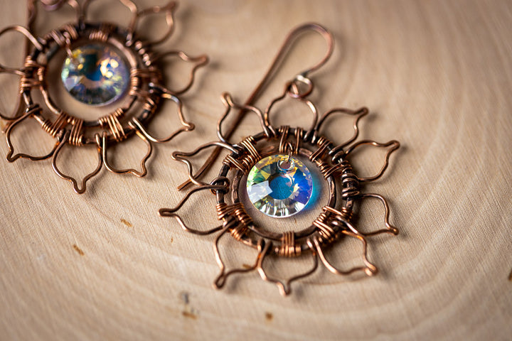 Em'z Blendz Vintage Autumn Sun Earrings | Handcrafted Jewelry    Em'z Blendz Soap Co.