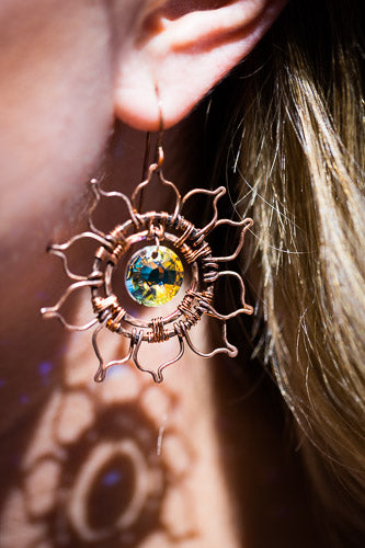 Em'z Blendz Vintage Autumn Sun Earrings | Handcrafted Jewelry    Em'z Blendz Soap Co.