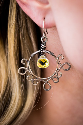 Em'z Blendz Vintage Gypsy Rainbow Crystal & Sterling Silver Earrings | Handcrafted Jewelry    Em'z Blendz Soap Co.