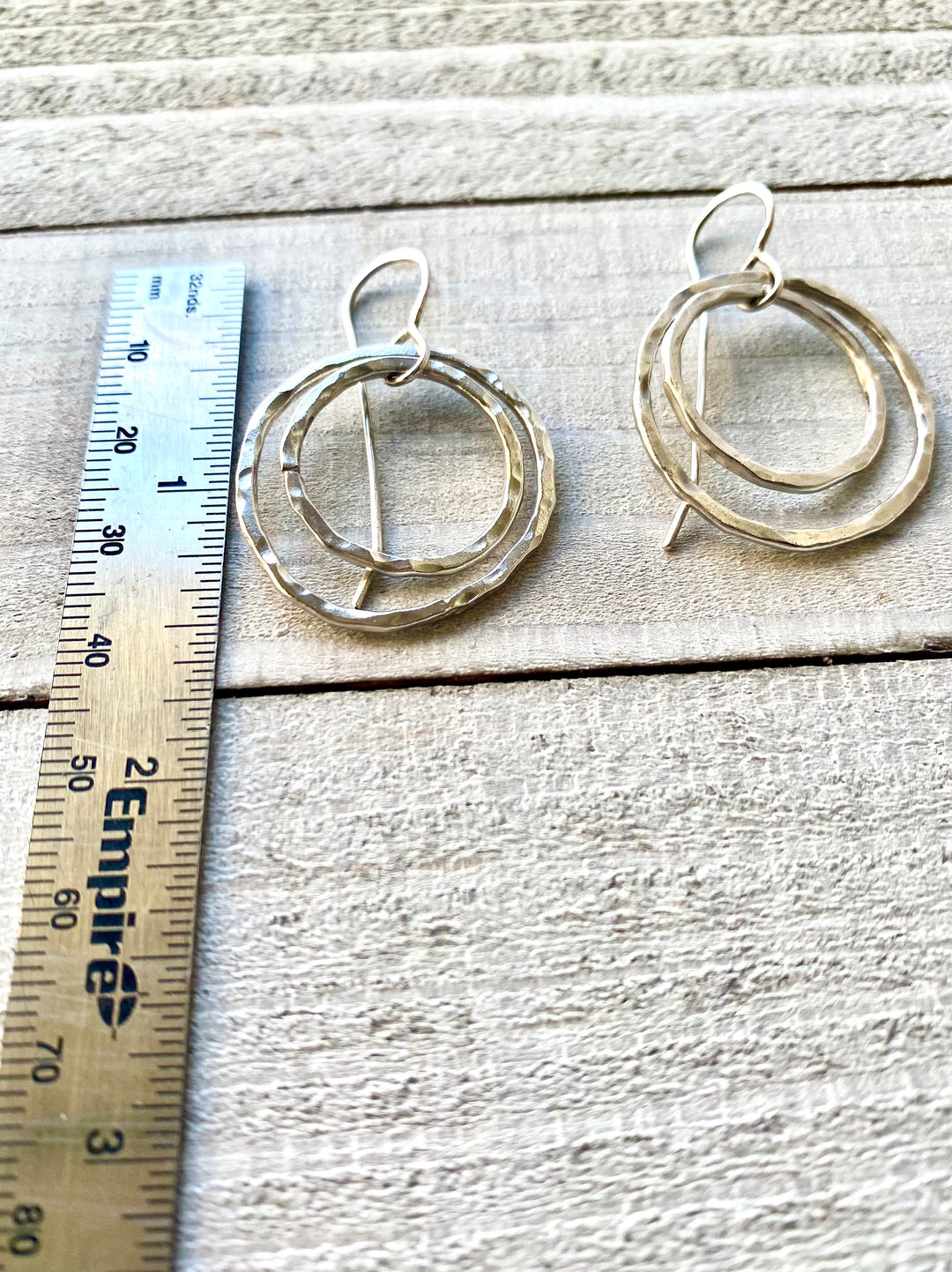 Em'z Blendz Solid Sterling Silver Circle Earrings | Handcrafted Jewelry    Em'z Blendz Soap Co.
