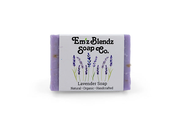 Guest Soap Bars β Mini Amenities Herbal Lavender Stock Wrapped (Emz Blendz label) 100 Em'z Blendz Soap Co.