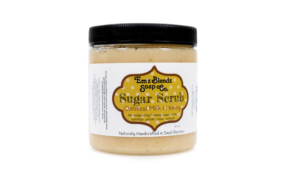 Soothing Oatmeal Milk & Honey | Foaming Sugar Scrub Polish Em'z Blendz Soap Co.