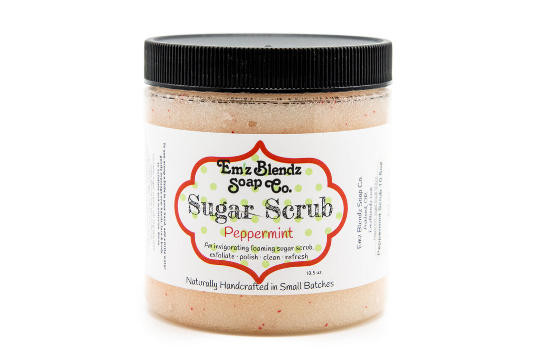Energizing Peppermint | Foaming Sugar Scrub Polish Em'z Blendz Soap Co.