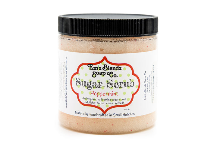 Energizing Peppermint | Foaming Sugar Scrub Polish Em'z Blendz Soap Co.