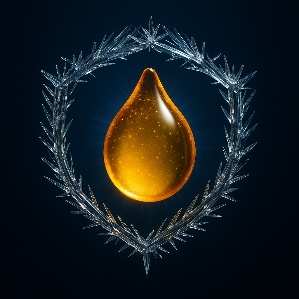 Ferulic Acid Surrounding Vitamin C Droplet