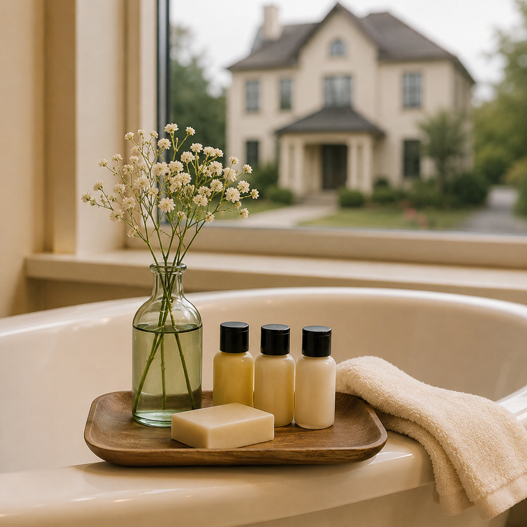 Bed and Breakfast with soaps and flowers