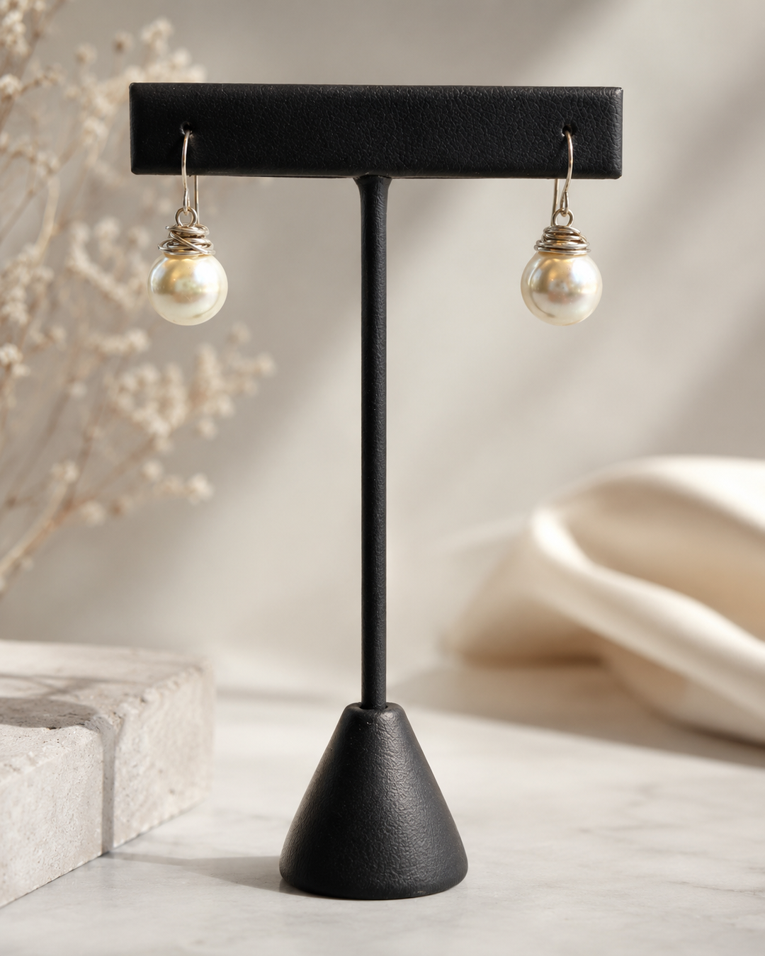 Moonwater Pearl Earrings | Swarovski Crystal Pearls & Sterling Silver