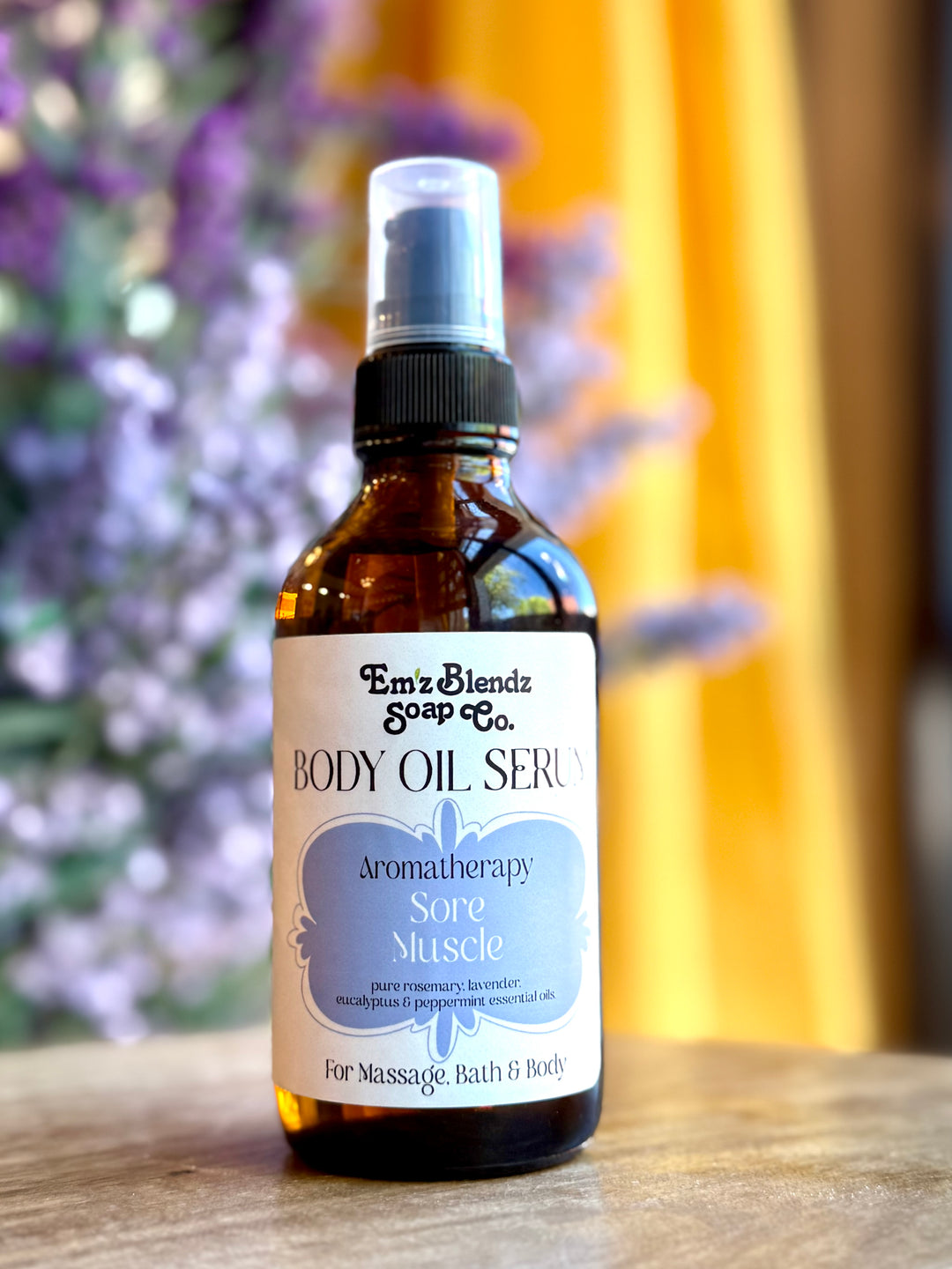 Therapeutic Body Oil Serum | Sore Muscle Sport Em'z Blendz Soap Co.